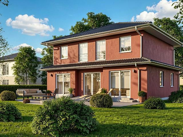 Massivhaus Stadthaus 165 von TIMOWA Massivhäuser Schlüsselfertig ab 368900€, Stadtvilla Außenansicht 1