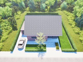 Massivhaus Entwurf NB155 von FAVORIT Massivhaus, Satteldach-Klassiker Außenansicht 17