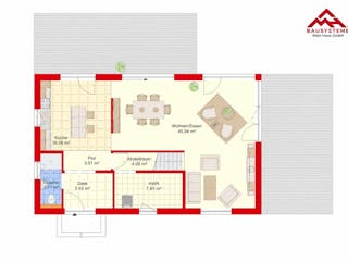 Fertighaus Stadtvilla Modern 160 W von Mein Haus Bausysteme, Stadtvilla Grundriss 1
