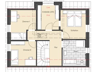 Massivhaus Einfamilienhaus 140 von BRALE Bau, Satteldach-Klassiker Grundriss 2