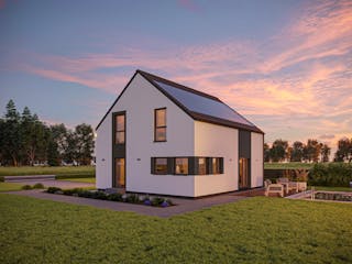 Fertighaus White&Black 150 von WHITE&BLACK Fertighäuser Schlüsselfertig ab 340606€, Stadtvilla Außenansicht 1
