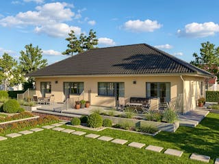 Massivhaus Wendorf von TIMOWA Massivhäuser Schlüsselfertig ab 396900€, Bungalow Außenansicht 1