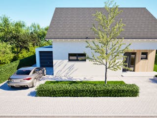 Massivhaus Entwurf NB155 von FAVORIT Massivhaus, Satteldach-Klassiker Außenansicht 12