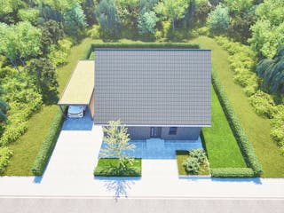 Massivhaus Entwurf NB126 von FAVORIT Massivhaus, Satteldach-Klassiker Außenansicht 9