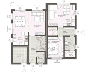 Fertighaus ELK Duo 223 von ELK, Stadtvilla Grundriss 1