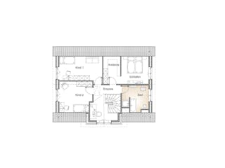 Massivhaus KAPITÄNSHAUS 145 von Kähler Massivhaus Schlüsselfertig ab 393250€, Satteldach-Klassiker Grundriss 2