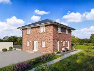 Massivhaus STADTVILLA 120 von Kähler Massivhaus Schlüsselfertig ab 354600€, Stadtvilla Außenansicht 1