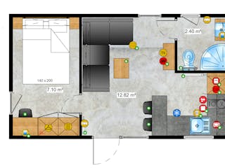 Fertighaus Chalet One von Easy Homes - Tiny- & Modulhäuser Schlüsselfertig ab 89900€, Bungalow Grundriss 2
