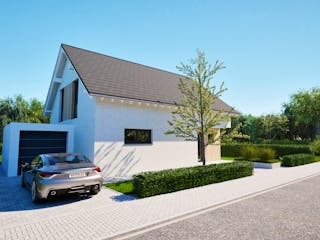 Massivhaus Entwurf NB155 von FAVORIT Massivhaus, Satteldach-Klassiker Außenansicht 14