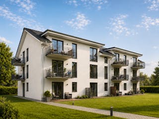 Massivhaus Haus Hoppegarten (11 WE) von ROTH MASSIVHAUS Schlüsselfertig ab 2189000€, Satteldach-Klassiker Außenansicht 2