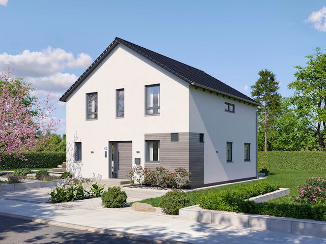 Fertighaus London von Fingerhut Haus Schlüsselfertig ab 407895€, Satteldach-Klassiker Außenansicht 1