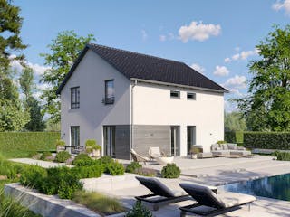 Fertighaus London von Fingerhut Haus Schlüsselfertig ab 407895€, Satteldach-Klassiker Außenansicht 2