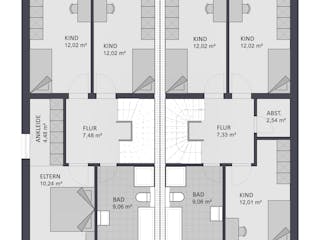 Massivhaus Entwurf FI166 von FAVORIT Massivhaus, Cubushaus Grundriss 2