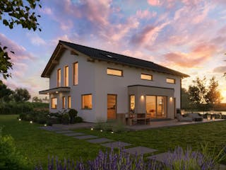 Fertighaus White&Black 165 von WHITE&BLACK Fertighäuser Schlüsselfertig ab 398757€, Satteldach-Klassiker Außenansicht 3