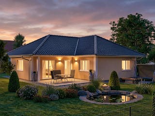 Fertighaus Göhren von TIMOWA Massivhäuser Schlüsselfertig ab 263900€, Bungalow Außenansicht 2