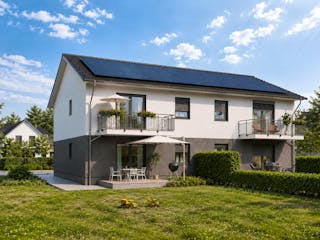 Massivhaus Haus Rahnsdorf (4 WE) von ROTH MASSIVHAUS Schlüsselfertig ab 1055700€, Satteldach-Klassiker Außenansicht 1