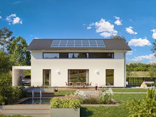 Fertighaus Einfamilienhaus 22-173-190 von BoHolz Haus Schlüsselfertig ab 487136€, Satteldach-Klassiker Außenansicht 1
