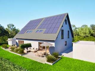 Massivhaus Entwurf FI129 von FAVORIT Massivhaus, Satteldach-Klassiker Außenansicht 8