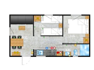 Fertighaus Chalet One von Easy Homes - Tiny- & Modulhäuser Schlüsselfertig ab 89900€, Bungalow Grundriss 6