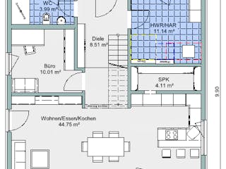 Fertighaus Bestseller Weitblick 160 von BoHolz Haus Schlüsselfertig ab 455418€, Stadtvilla Grundriss 1