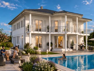 Massivhaus Stadtvilla Klassisch 277 m² mit LIAPLAN gebaut von Mein Haus Bausysteme, Stadtvilla Außenansicht 1