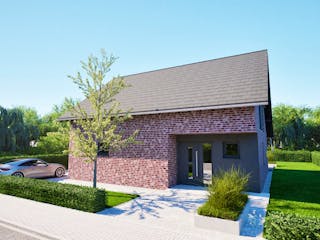 Massivhaus Entwurf NB155 von FAVORIT Massivhaus, Satteldach-Klassiker Außenansicht 15