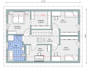 Fertighaus Bestseller Family 160 von BoHolz Haus Schlüsselfertig ab 441288€, Satteldach-Klassiker Grundriss 2