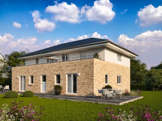 Massivhaus STADTVILLA 220 mit 3 Wohneinheiten von Kähler Massivhaus Schlüsselfertig ab 585670€, Stadtvilla Außenansicht 1