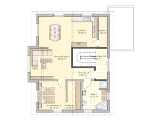 Fertighaus Junto 193 von Fingerhut Haus Schlüsselfertig ab 613035€, Satteldach-Klassiker Grundriss 2