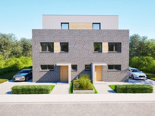 Massivhaus Entwurf FI166 von FAVORIT Massivhaus, Cubushaus Außenansicht 15