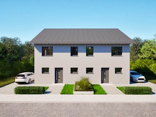 Massivhaus Entwurf FI110 von FAVORIT Massivhaus, Satteldach-Klassiker Außenansicht 12