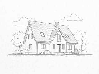 Massivhaus Eineinhalbgeschosser 120/130 von Ever Energy Home, Satteldach-Klassiker Außenansicht 1