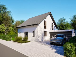 Massivhaus Entwurf NB142 von FAVORIT Massivhaus, Satteldach-Klassiker Außenansicht 10