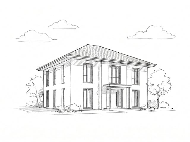 Massivhaus Stadtvilla 120/130 von Ever Energy Home, Stadtvilla Außenansicht 1