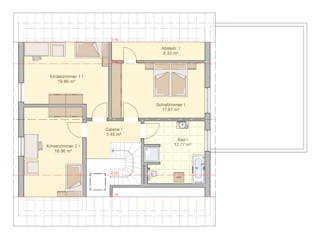 Fertighaus Junto 224 von Fingerhut Haus Schlüsselfertig ab 653374€, Satteldach-Klassiker Grundriss 2