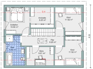 Fertighaus Bestseller Family 140 von BoHolz Haus Schlüsselfertig ab 415759€, Satteldach-Klassiker Grundriss 2