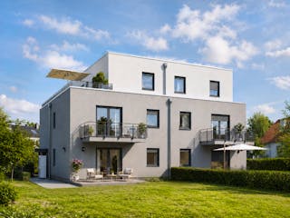 Massivhaus Haus Grünheide (5 WE) von ROTH MASSIVHAUS Schlüsselfertig ab 1452500€, Cubushaus Außenansicht 1