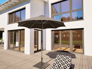 Massivhaus Entwurf CS211 von FAVORIT Massivhaus, Pultdachhaus Außenansicht 7