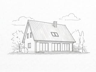 Massivhaus Eineinhalbgeschosser 120/130 von Ever Energy Home, Satteldach-Klassiker Außenansicht 2