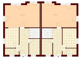 Massivhaus Dammhusen I von TIMOWA Massivhäuser Schlüsselfertig ab 563900€, Satteldach-Klassiker Grundriss 1
