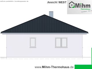 Massivhaus Bungalow90WD von Mihm Thermobau, Bungalow Außenansicht 12