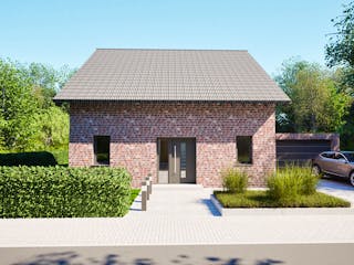 Massivhaus Entwurf NB142 von FAVORIT Massivhaus, Satteldach-Klassiker Außenansicht 7