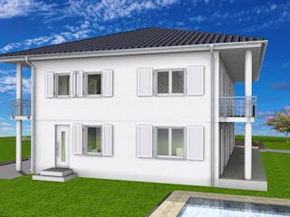 Massivhaus Stadtvilla Klassisch 277 m² mit LIAPLAN gebaut von Mein Haus Bausysteme, Stadtvilla Außenansicht 8