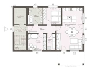 Fertighaus ELK Duo 206 von ELK, Stadtvilla Grundriss 1