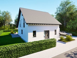 Massivhaus Entwurf NB142 von FAVORIT Massivhaus, Satteldach-Klassiker Außenansicht 5