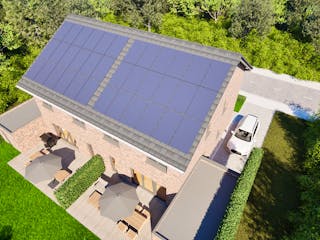 Massivhaus Entwurf FI110 von FAVORIT Massivhaus, Satteldach-Klassiker Außenansicht 11