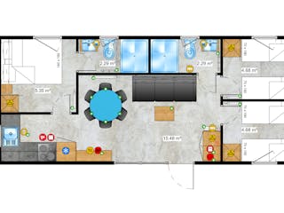 Fertighaus Chalet One von Easy Homes - Tiny- & Modulhäuser Schlüsselfertig ab 89900€, Bungalow Grundriss 9