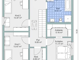 Fertighaus Bestseller Weitblick 140 von BoHolz Haus Schlüsselfertig ab 403416€, Stadtvilla Grundriss 2