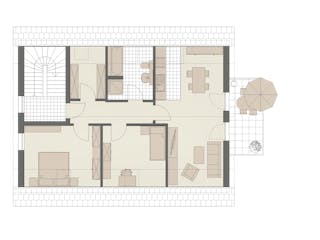 Massivhaus Haus Stralsund (3 WE) von ROTH MASSIVHAUS Schlüsselfertig ab 798600€, Satteldach-Klassiker Grundriss 3