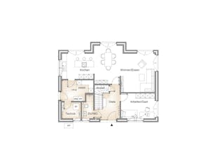 Massivhaus GIEBELHAUS 185 von Kähler Massivhaus Schlüsselfertig ab 444770€, Satteldach-Klassiker Grundriss 2